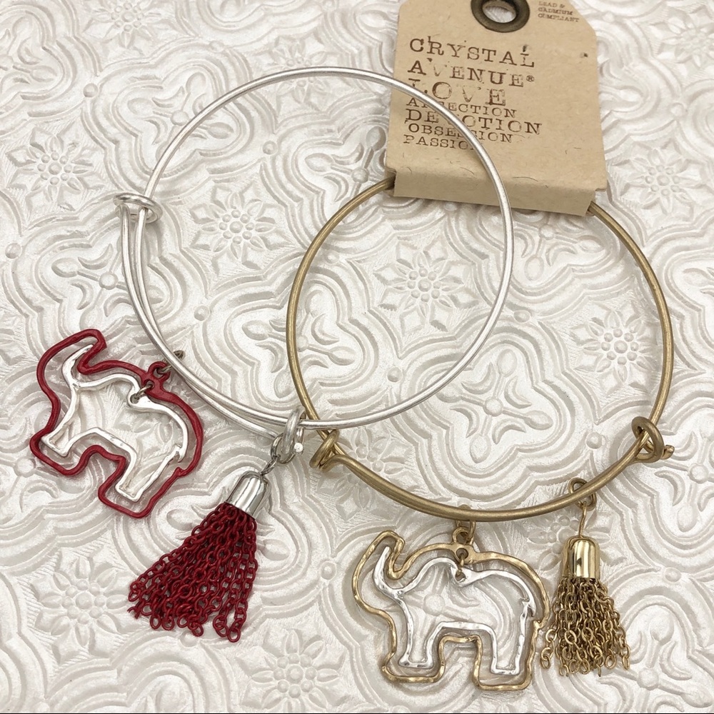 🌼 Elephant Charm Expandable Bracelet